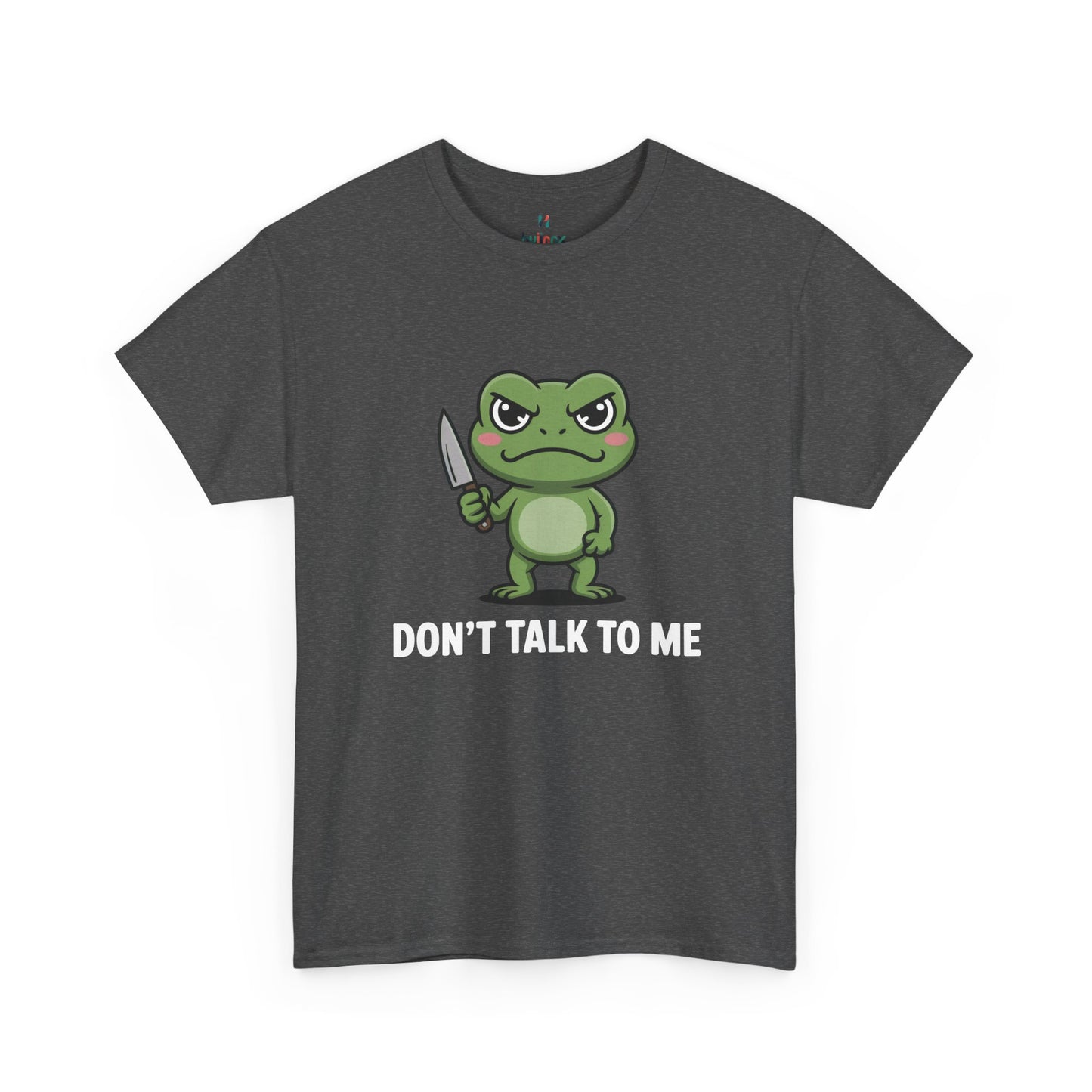 Dark grey Don’t Talk to Me frog meme shirt – novelty gag gift tee