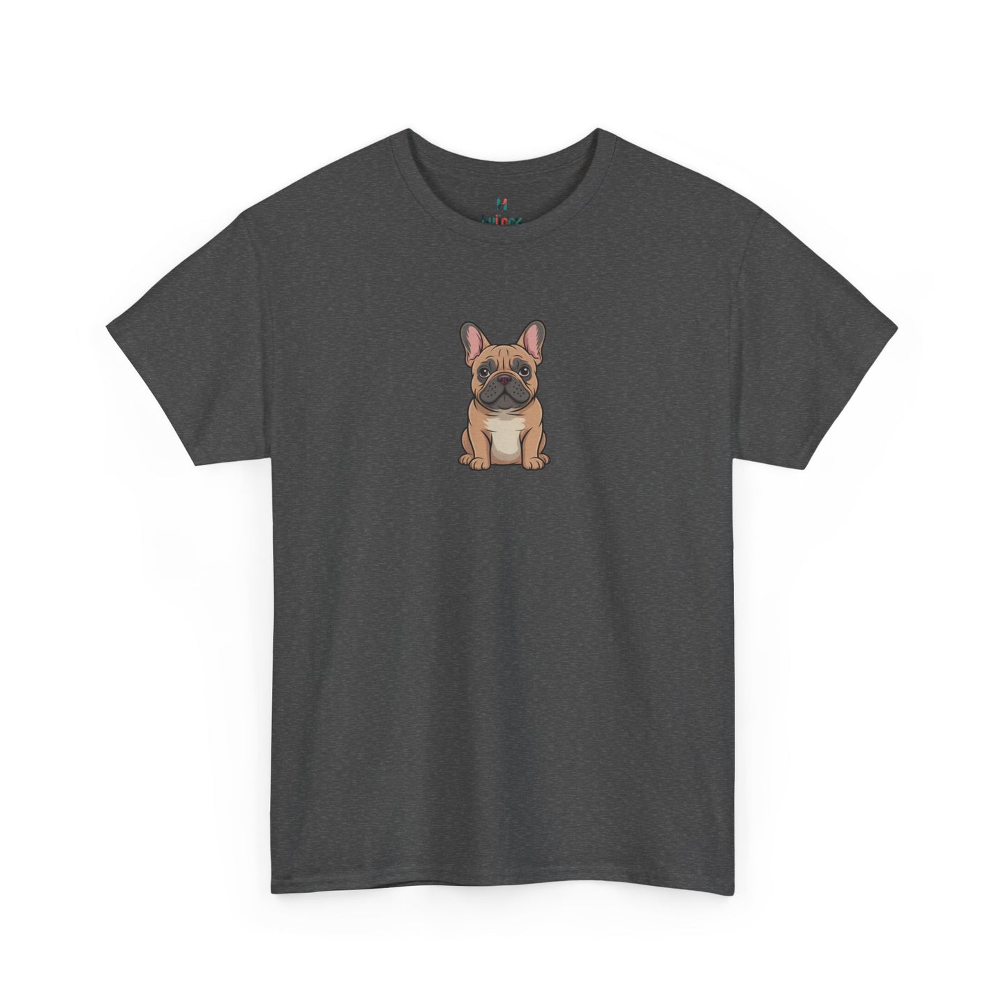 Dark grey French Bulldog dog graphic shirt – novelty funny dog lover tee.