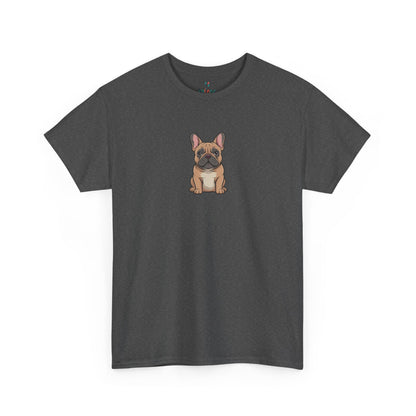 Dark grey French Bulldog dog graphic shirt – novelty funny dog lover tee.