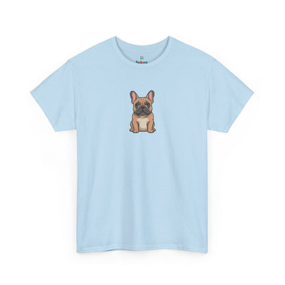 Light blue French Bulldog dog graphic shirt – novelty funny dog lover tee.