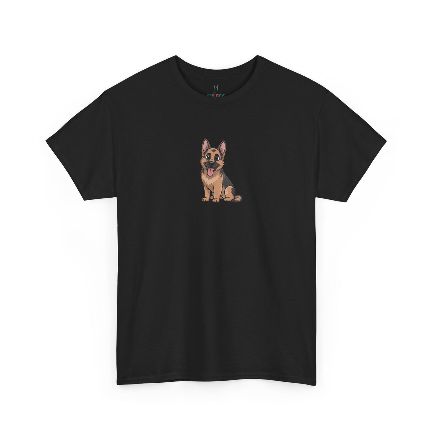 Black German Shepherd dog graphic shirt – novelty pet lover tee.