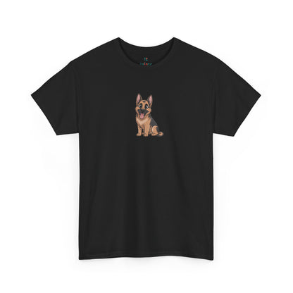Black German Shepherd dog graphic shirt – novelty pet lover tee.