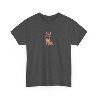 Dark grey German Shepherd dog graphic shirt – novelty cute dog lover tee.