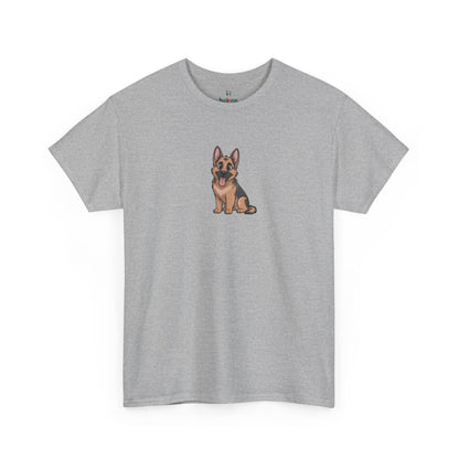 Grey German Shepherd dog graphic shirt – novelty funny dog lover tee.