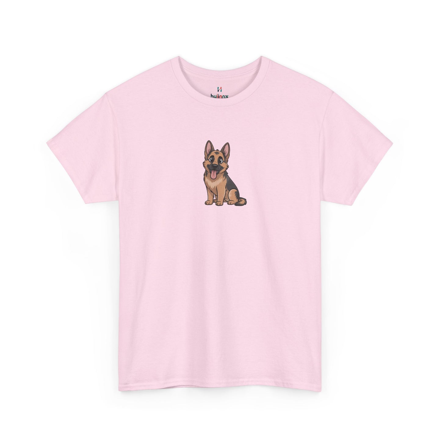 Pink German Shepherd dog graphic shirt – novelty cute dog lover tee.