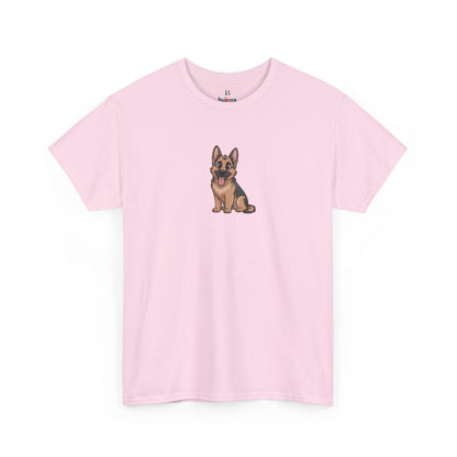 Pink German Shepherd dog graphic shirt – novelty cute dog lover tee.