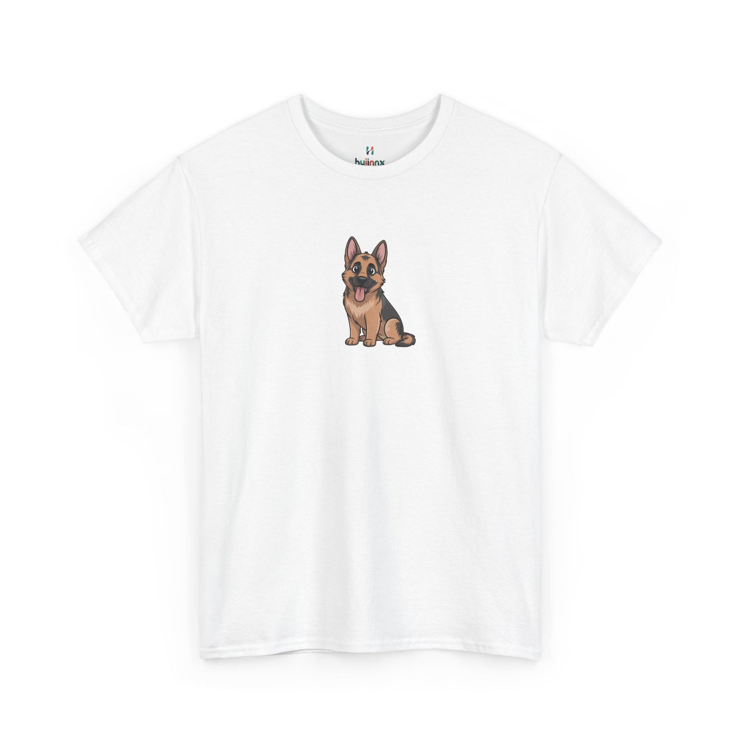 White German Shepherd dog graphic shirt – cute novelty dog lover tee.