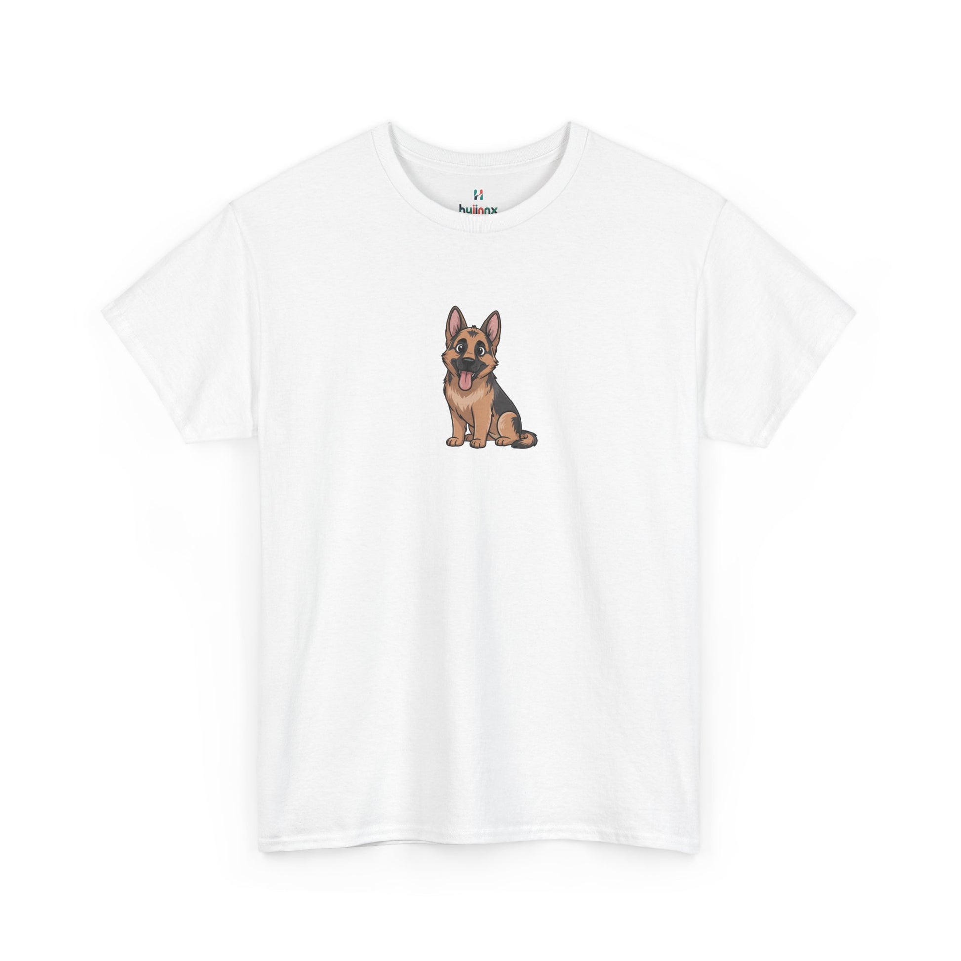 White German Shepherd dog graphic shirt – cute novelty dog lover tee.
