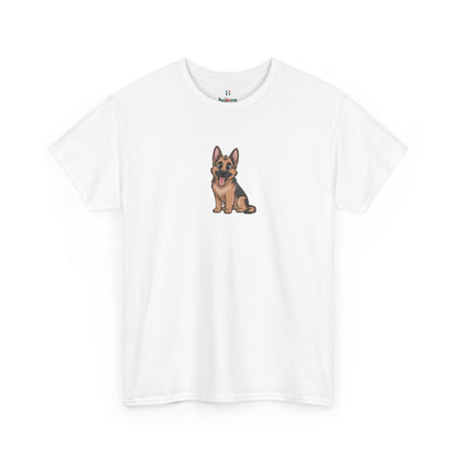 White German Shepherd dog graphic shirt – cute novelty dog lover tee.