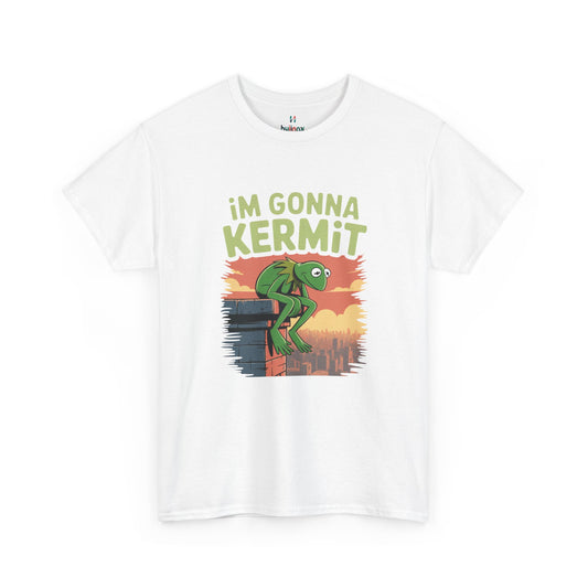 White I’m Gonna Kermit frog meme shirt – funny gag gift graphic tee.