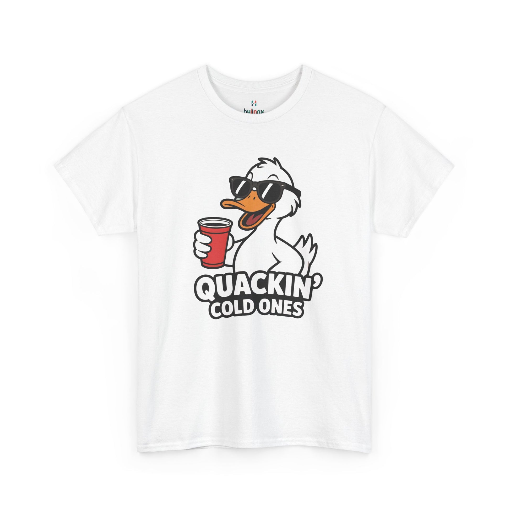 White Quackin’ Cold Ones duck meme shirt – funny gag gift graphic tee.