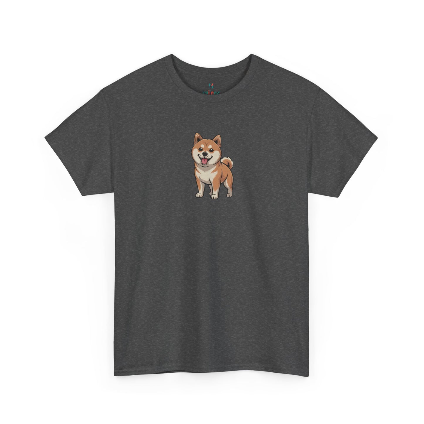 Dark grey Shiba Inu dog graphic shirt – novelty cute dog lover tee.