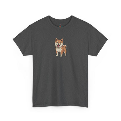 Dark grey Shiba Inu dog graphic shirt – novelty cute dog lover tee.