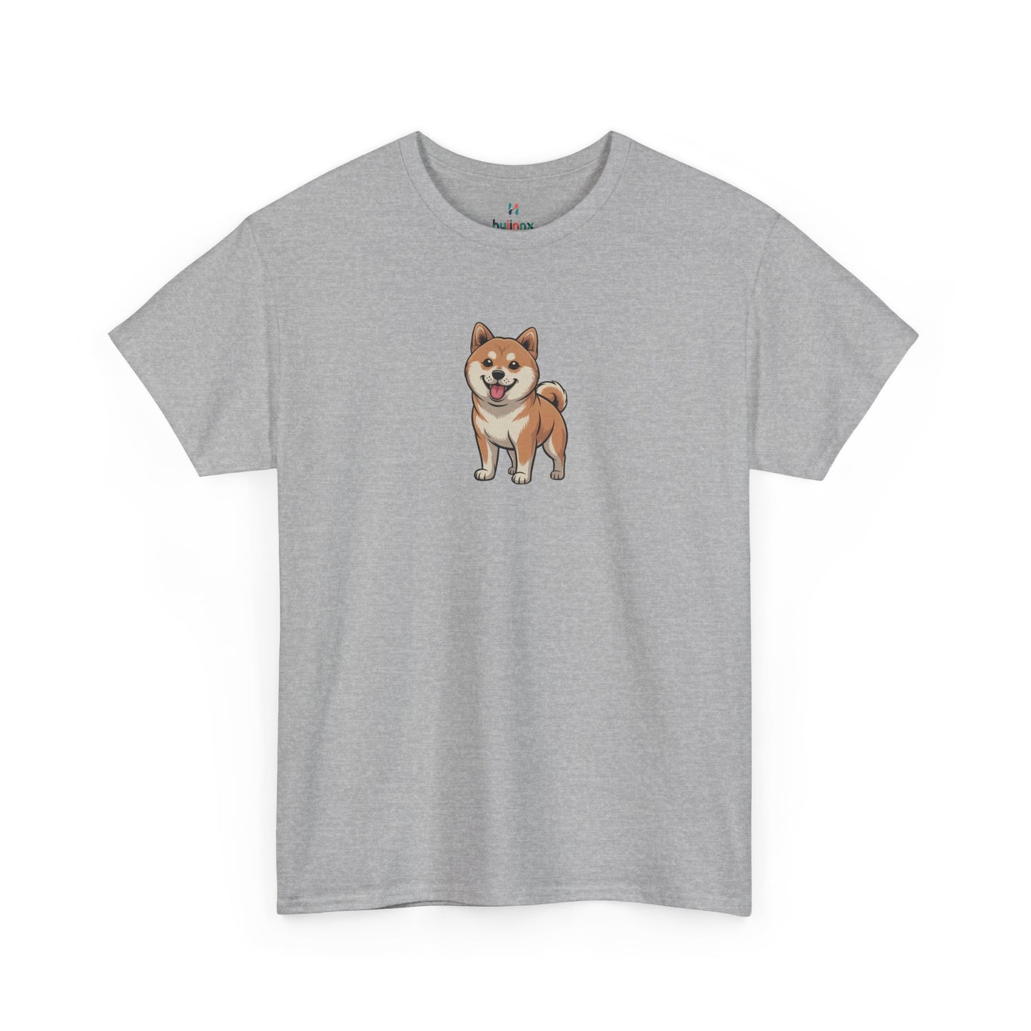 Grey Shiba Inu dog graphic shirt – novelty funny dog lover tee.