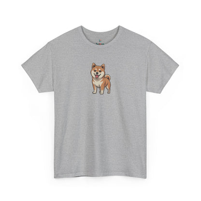 Grey Shiba Inu dog graphic shirt – novelty funny dog lover tee.