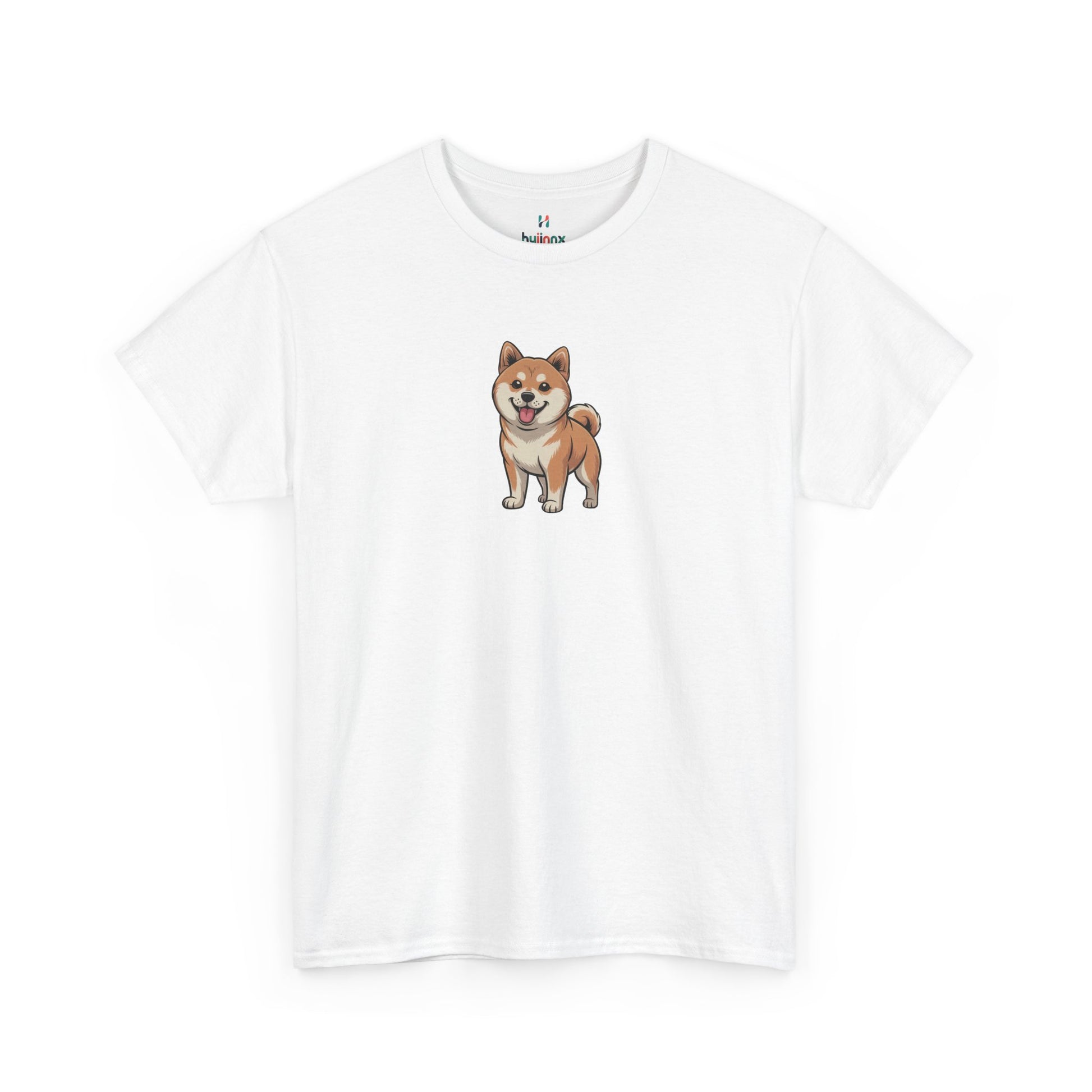 White Shiba Inu dog graphic shirt – cute novelty dog lover tee.