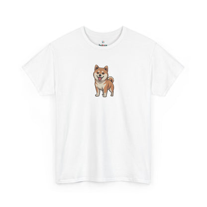 White Shiba Inu dog graphic shirt – cute novelty dog lover tee.